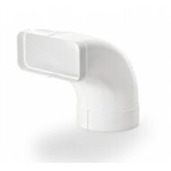 Silverline 90* bning med Rund/ flad adapter 150/89 x 222 mm.